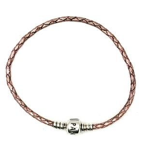 Pandora Single Pink Leather Bracelet RETIRED
